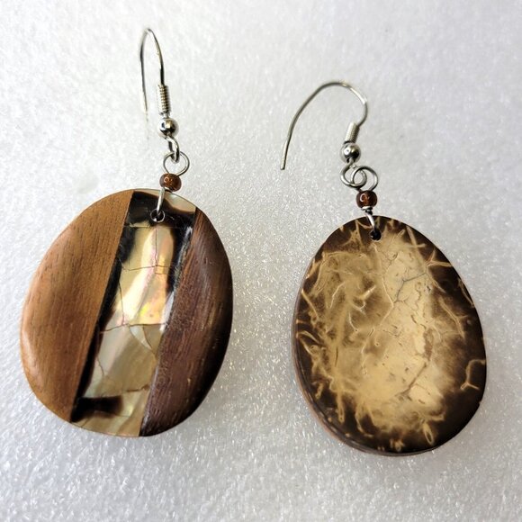 Wood Inspired Earrings - Picture 1 of 9
